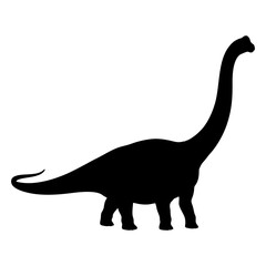 Silhouette of a Brachiosaurus Dinosaur