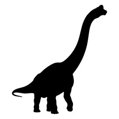 Silhouette of a Brachiosaurus Dinosaur