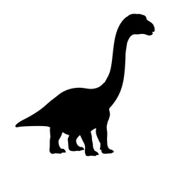 Fototapeta premium Silhouette of a Brachiosaurus Dinosaur