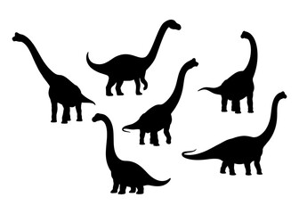 Silhouette of a Brachiosaurus Dinosaur
