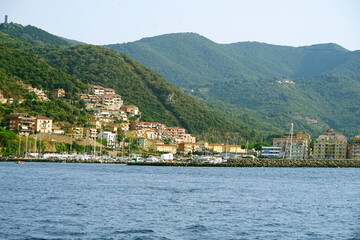 View from the sea of Porto Santo Stefano, Tuscany, Italy