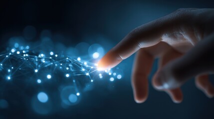 Fototapeta premium Transitioning in digital transformation symbolizes a cultural shift, blending technology with mindset change to unlock efficiency and growth. 