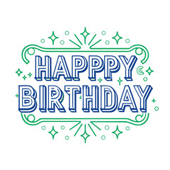 vector illustration of a happy birthday card