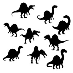 Silhouette of Spinosaurus Dinosaur