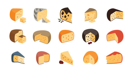 Fototapeta premium Collection of delicious cheese varieties representing a gourmet food experience