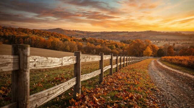 Fall Season, scenic autumn landscape with vibrant red, orange, and golden foliage, warm natural tones reflecting the beauty of seasonal change.