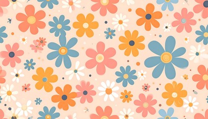 Pastel floral pattern