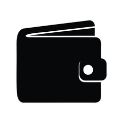 Black blockchain wallet icon digital currency security and finance symbol