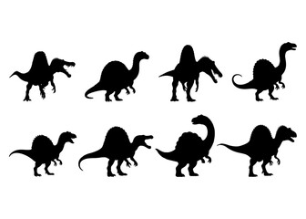 Silhouette of Spinosaurus Dinosaur