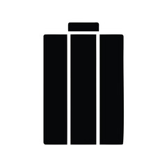 Abstract battery icon symbol representing renewable energy and power storage