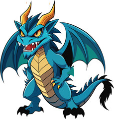 Fearsome Dragon Vector Art