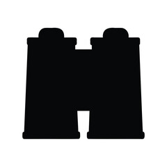 Binoculars icon silhouette simple minimalist graphic symbol for observation and exploration