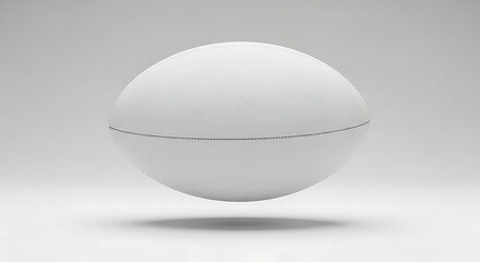 Floating Blank White Rugby Ball Mockup