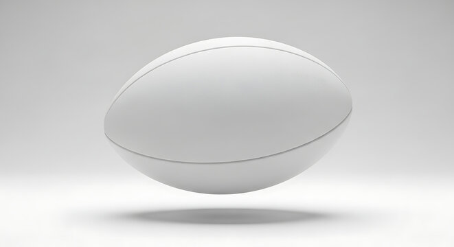Floating Blank White Rugby Ball Mockup