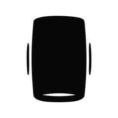 Sleek black smart speaker with subtle side details for modern homes