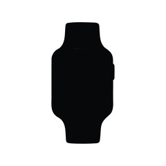 Silhouette of a modern smartwatch showing its sleek design and technology