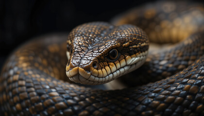 Close up of viper snake. 