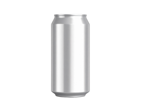 Silver Metal Can in High Resolution Vector Format