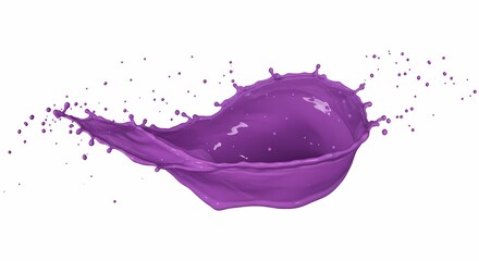 Vibrant Purple Liquid Splash Abstract Background Texture