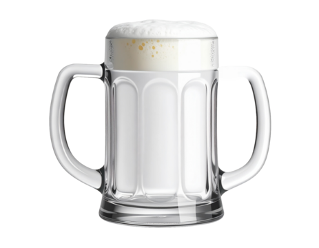 Classic Beer Stein on White Background