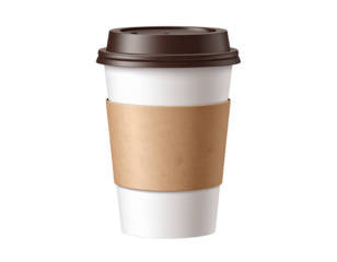 Minimal Coffee Cup with Lid and No Branding