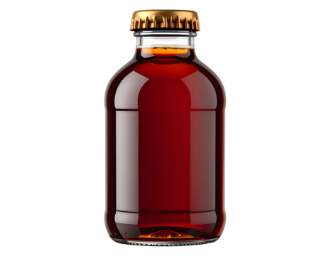 Cold Brew Coffee Bottle with Golden Cap Design