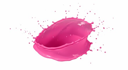 Vibrant Pink Liquid Splash Abstract Background Texture for Design Projects