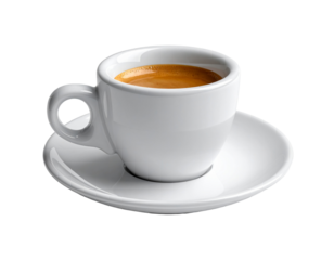 Elegant White Espresso Cup on Saucer Design