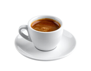 Fototapeta premium Elegant White Espresso Cup on Saucer