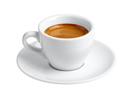 Elegant Ceramic Espresso Cup on White Background