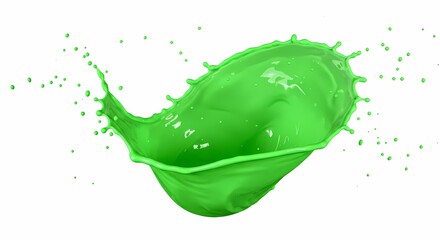 Vibrant Green Liquid Splash Dynamic Texture for Design Projects Backgrounds and Marketing Materials