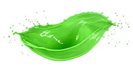 Vibrant Green Liquid Splash Dynamic Motion Photography