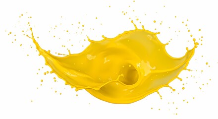 Vibrant Yellow Paint Splash Dynamic Texture for Design Projects