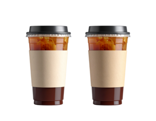 Iced Coffee Takeaway Cup with Blank Sleeve Design