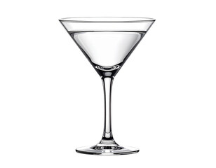 Elegant Martini Glass on White Background