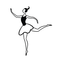 Elegant ballerina in a graceful dancing pose artistic illustration © MST NAFISA