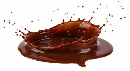 Chocolate Splash A Delicious Visual of Rich Melted Chocolate