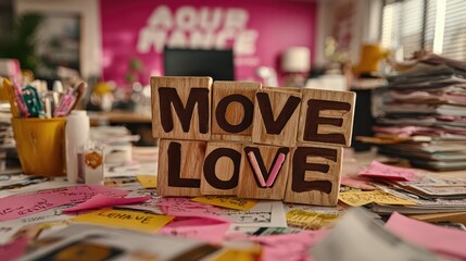 Motivational Cube Flip Move to Love