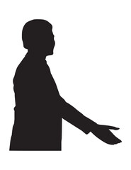 Collection of Male Silhouettes | Standing Poses | Business and Casual People Vector Set
