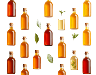 Delicate Arrangement of Tea Bottles Without Labels