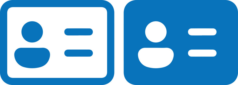 ID card icon of personal Concept of identification, passport and security. Driver's license Identification card icon.