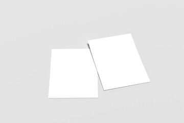 Realistic A4 Flyer Blank Mockup