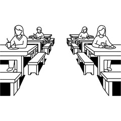 Dining hall icon flat vector design.