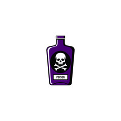 Poison logo icon flat vector design.
