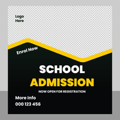 School Admission social media post