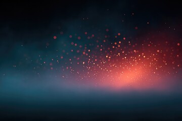 Soft glow of particles creates an ethereal atmosphere with deep