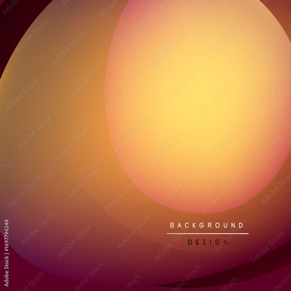 Poster abstract gradient background. warm colors blend, creating soft circular shapes. minimalist design su