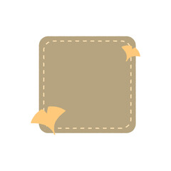 秋っぽいイチョウの手描きイラスト角丸フレーム