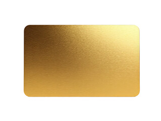 Gold rectangular plate, subtly textured, with a beveled edge