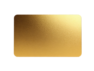 Gold rectangular plate, subtly textured, with a beveled edge